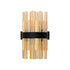 Kade Wall Light Satin Black - Amber Glass